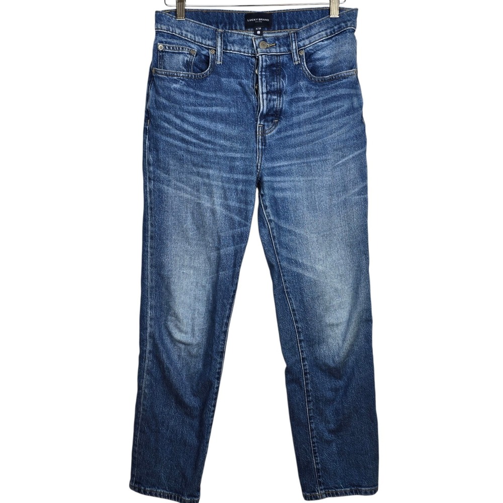 Lucky Brand Jeans Womens 6/28 Blue 90s Loose High Rise Straight Leg 5 Button Fly